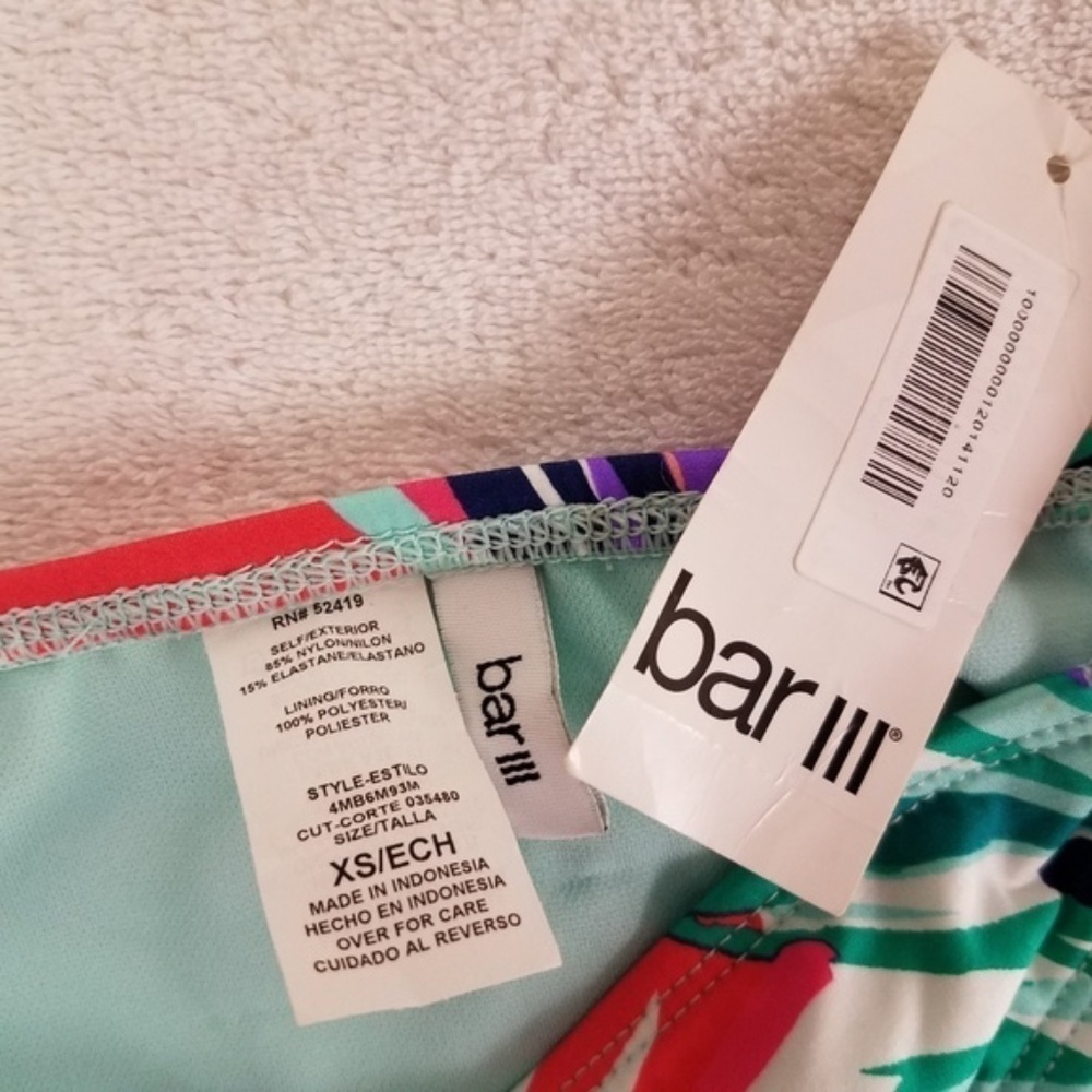 NEW Bar III Flor XS Swim Bikini Bottom Cheeky Twisted Sides $44 - Picture 8 of 8